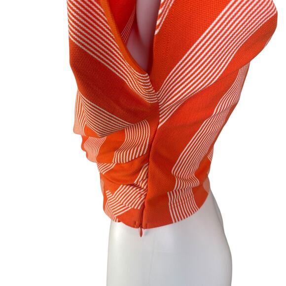 ❌SOLD❌ Bishop & Young | Women's Orange White Stripe Twist Top | Size: S - Picture 4 of 6